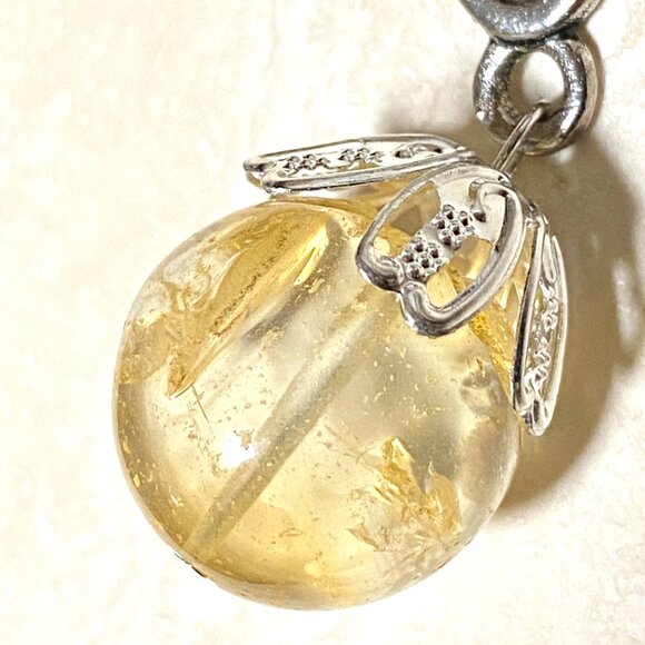 2/$20, Natural Yellow Citrine Necklace, Genuine Gemstone Cord Necklace - Picture 9 of 13